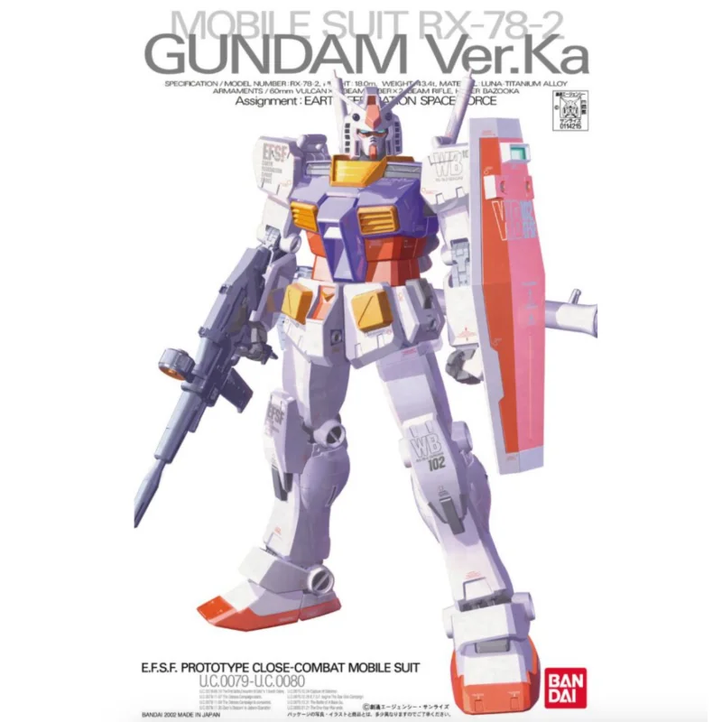 Bandai 1114215 1/100 MG RX-78-2 (Ver. Ka) Mobile Suit Gundam