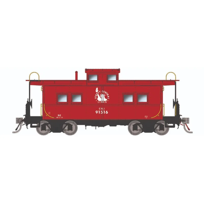 Rapido Trains 144037 HO Scale Northeastern Style Steel Caboose Central of New Jersey CNJ 91509