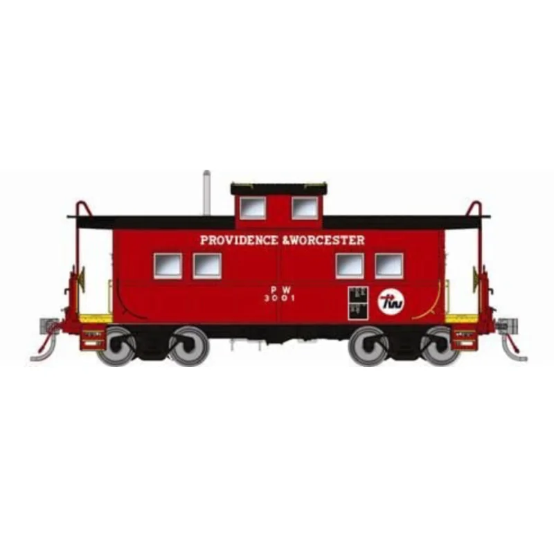Rapido Trains 144048 HO Scale Northeastern Style Steel Caboose Providence & Worcester PW 3001