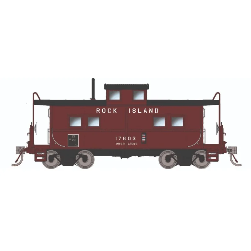 Rapido Trains 144113 HO Scale Northeastern Style Caboose (Porthole Windows) Rock Island RI 17601