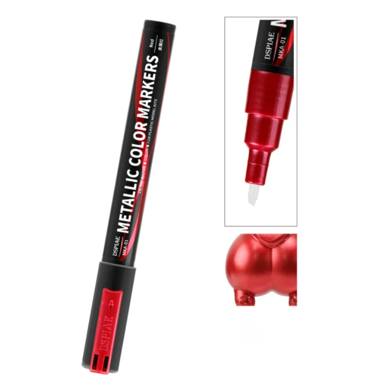 DSPIAE MKA-01 Super Metallic Red Dual Tip Acrylic Paint Marker