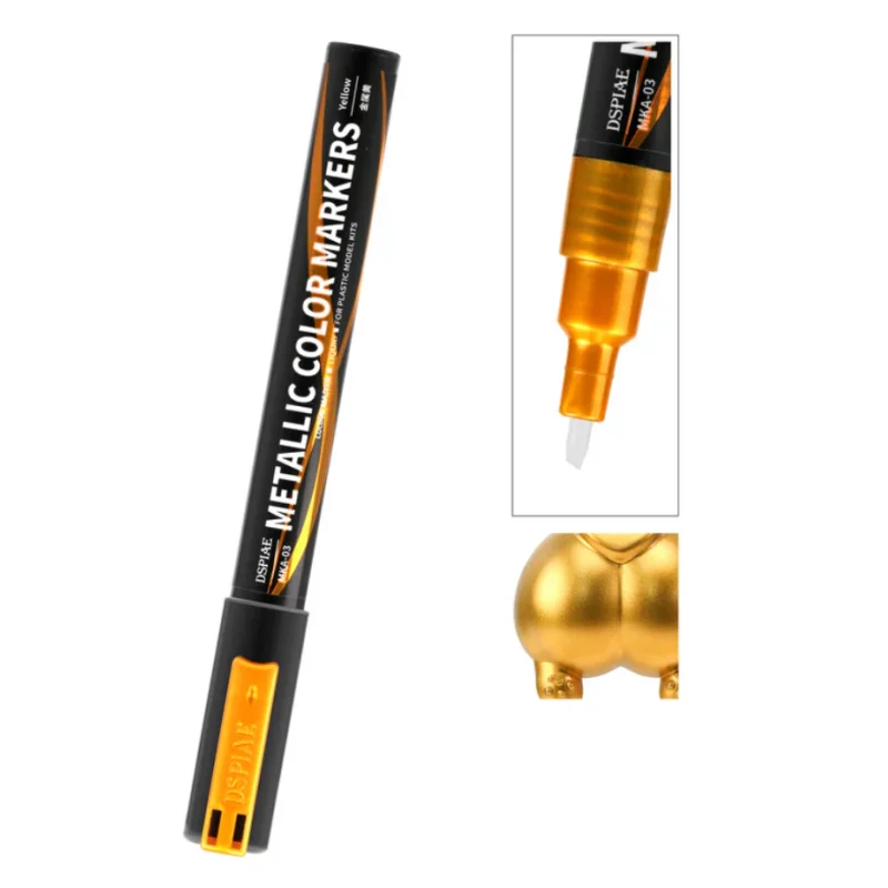 DSPIAE MKA-03 Super Metallic Yellow Dual Tip Acrylic Paint Marker