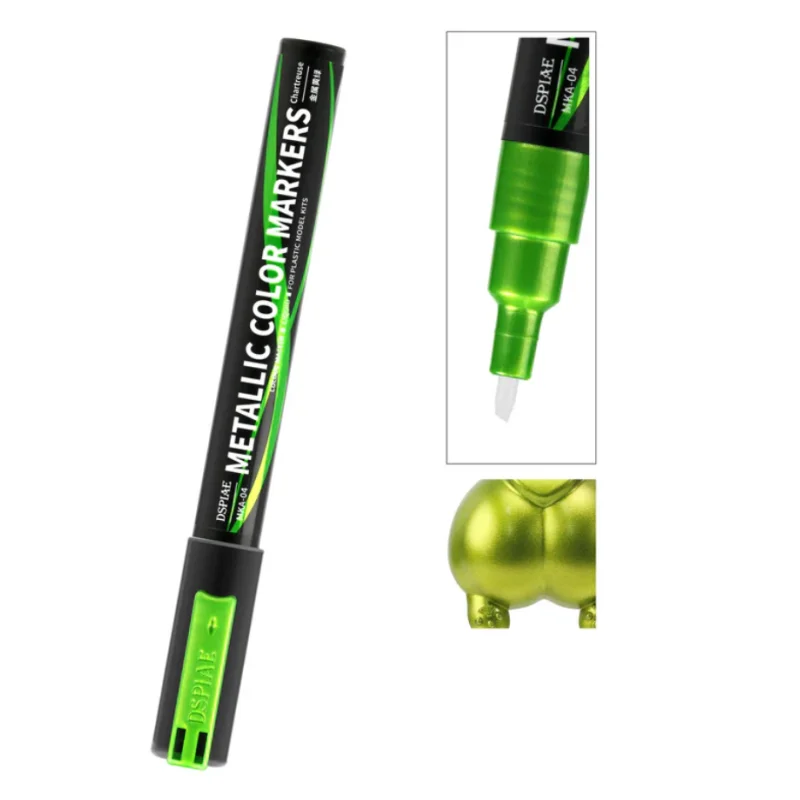 DSPIAE MKA-04 Super Metallic Chartreuse Dual Tip Acrylic Paint Marker