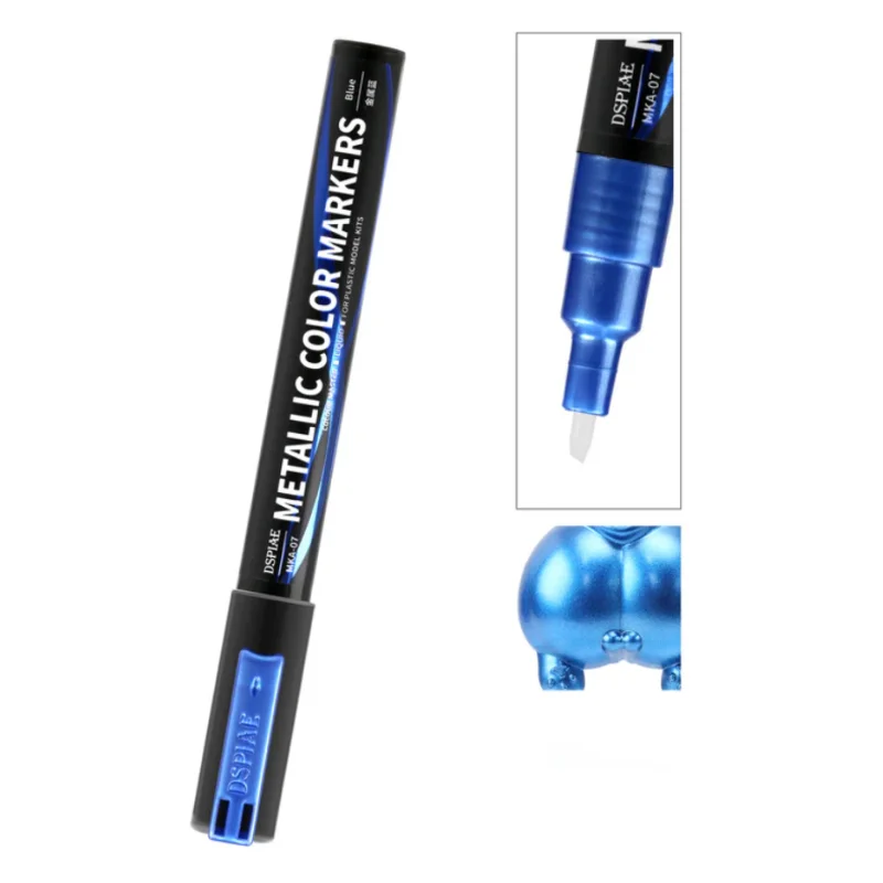 DSPIAE MKA-07 Super Metallic Blue Dual Tip Acrylic Paint Marker