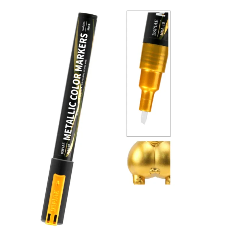 DSPIAE MKA-10 Super Metallic Golden Dual Tip Acrylic Paint Marker