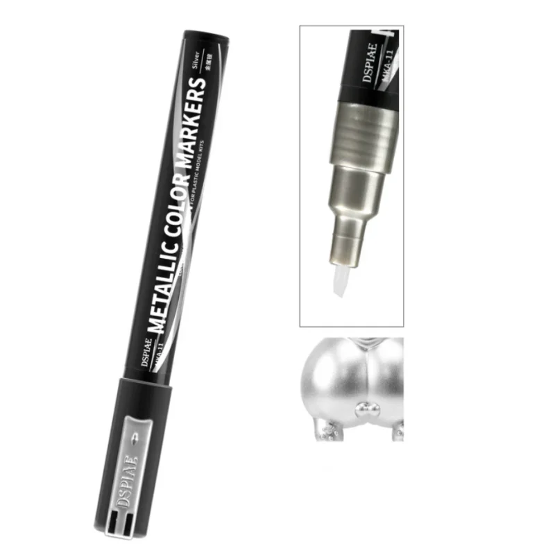 DSPIAE MKA-11 Super Metallic Silver Dual Tip Acrylic Paint Marker