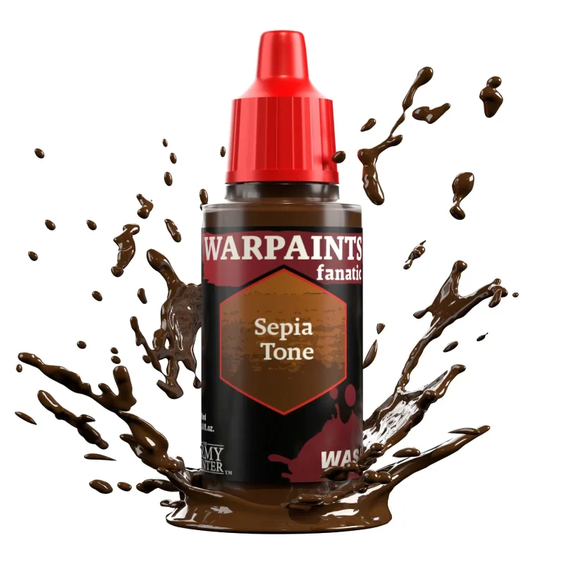 The Army Painter WP3203P Warpaints Fanatic: Wash Sepia Tone Acrylic 18ml Bottle
