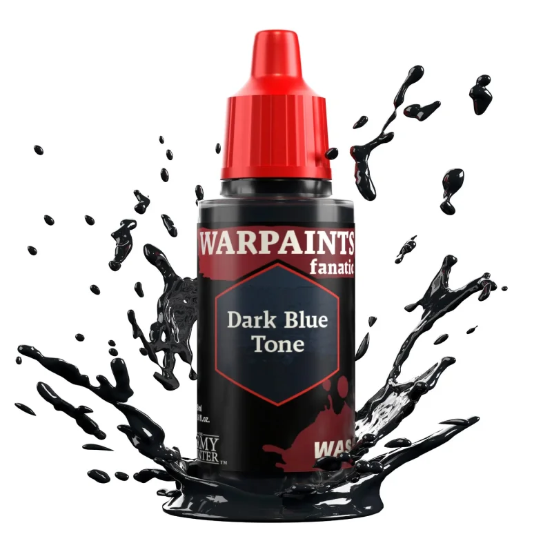 The Army Painter WP3211P Warpaints Fanatic: Wash Dark Blue Tone Acrylic 18ml Bottle