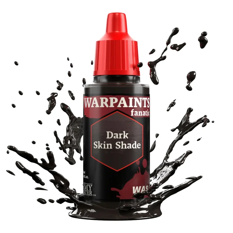 The Army Painter WP3215P Warpaints Fanatic: Wash Dark Skin Shade Acrylic 18ml Bottle