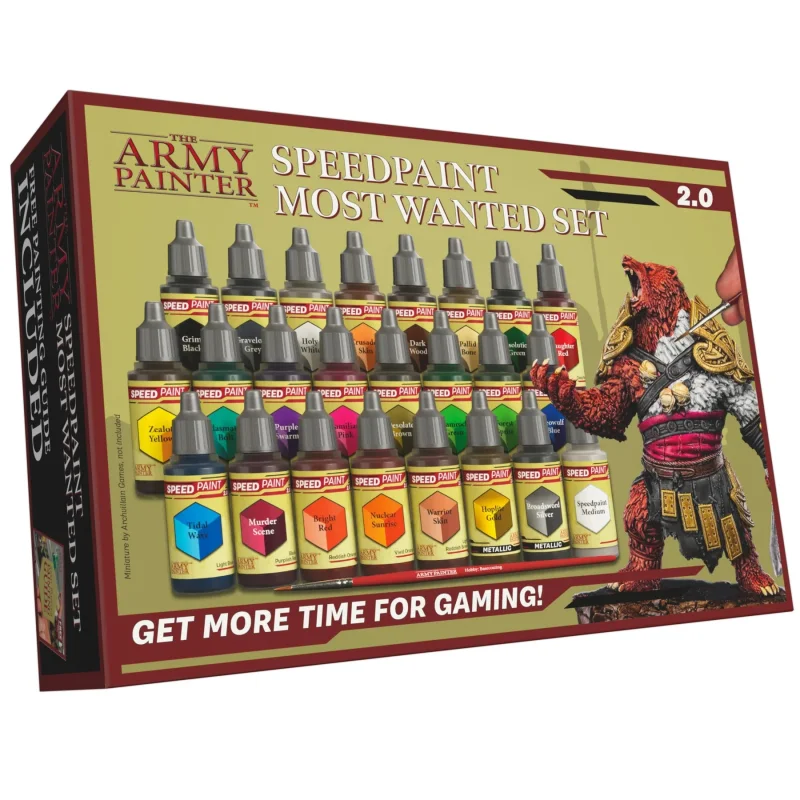 The Army Painter WP8060P Speedpaint: Most Wanted Acrylic Paint Set 2.0 (24 Colors) 18ml Bottles