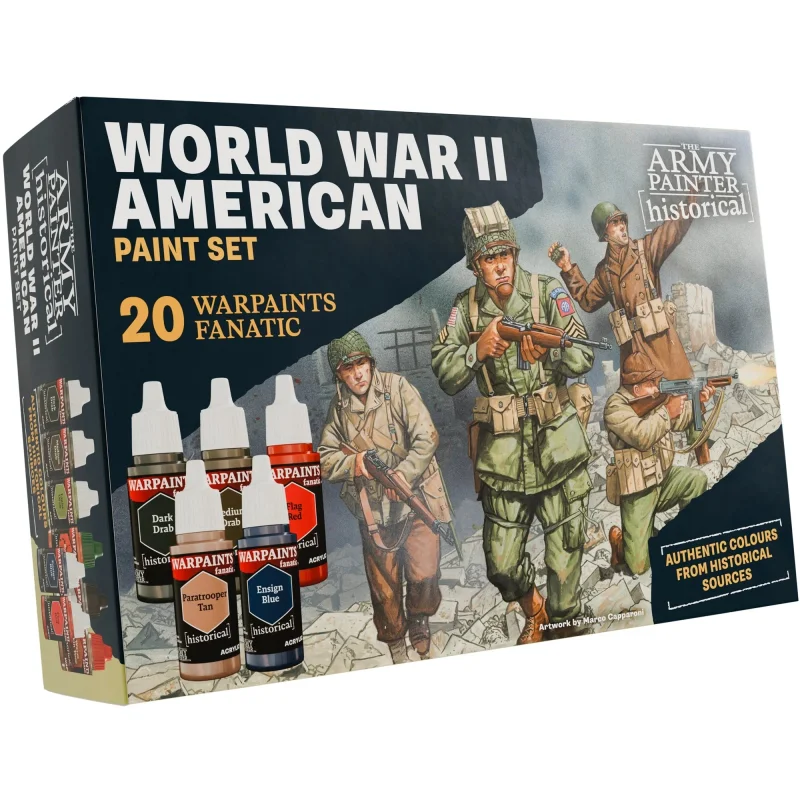 The Army Painter WP8082P Warpaints Historical: WWII American Acrylic Paint Set (20 Colors) 18ml Bottles