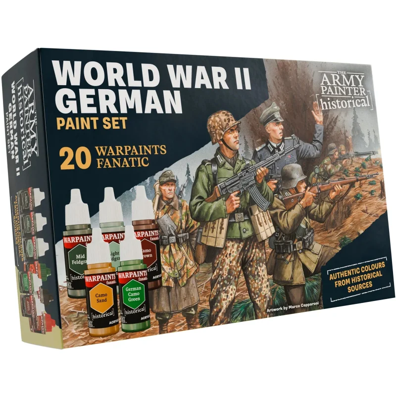 The Army Painter WP8083P Warpaints Historical: WWII German Acrylic Paint Set (20 Colors) 18ml Bottles